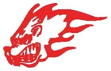 Bear Flame Face decal